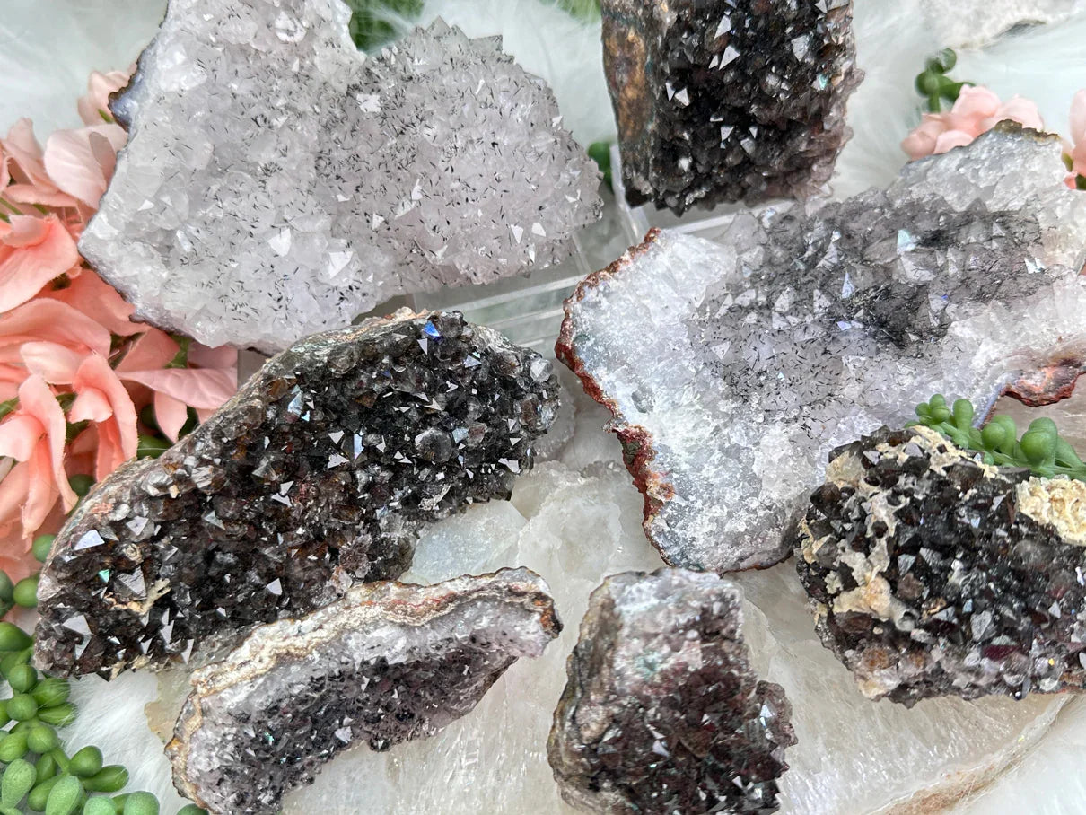 Morocco Goethite Quartz Clusters