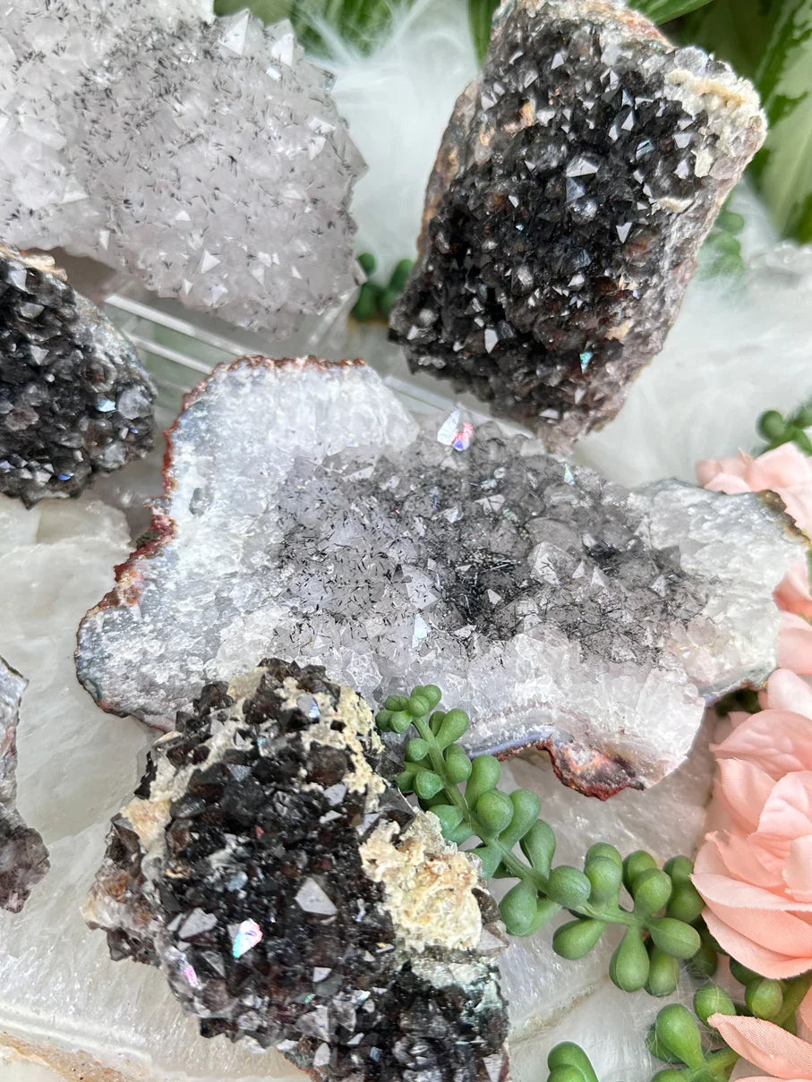 Morocco Goethite Quartz Clusters
