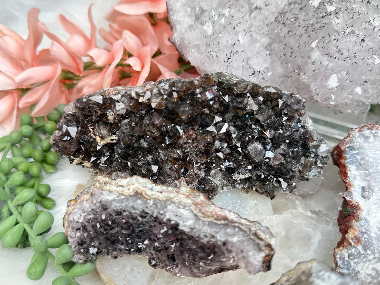 Morocco Goethite Quartz Clusters
