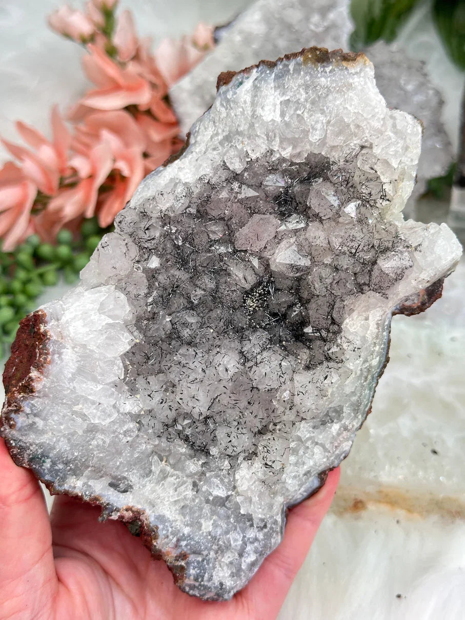 Morocco Goethite Quartz Clusters