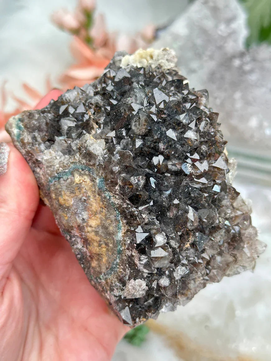 Morocco Goethite Quartz Clusters