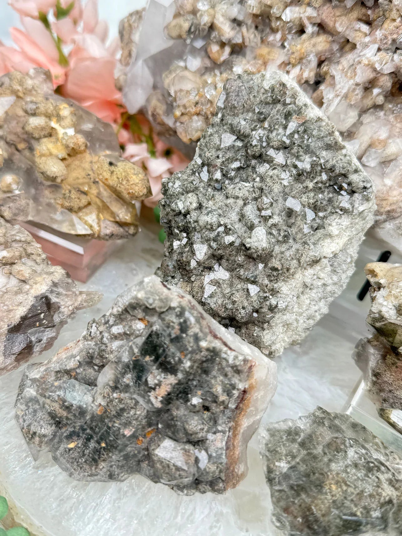 Lodolite Quartz Clusters