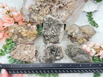 tan-lodolite-quartz-crystal-cluster