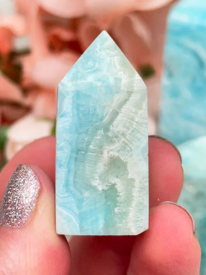 Blue Aragonite Points