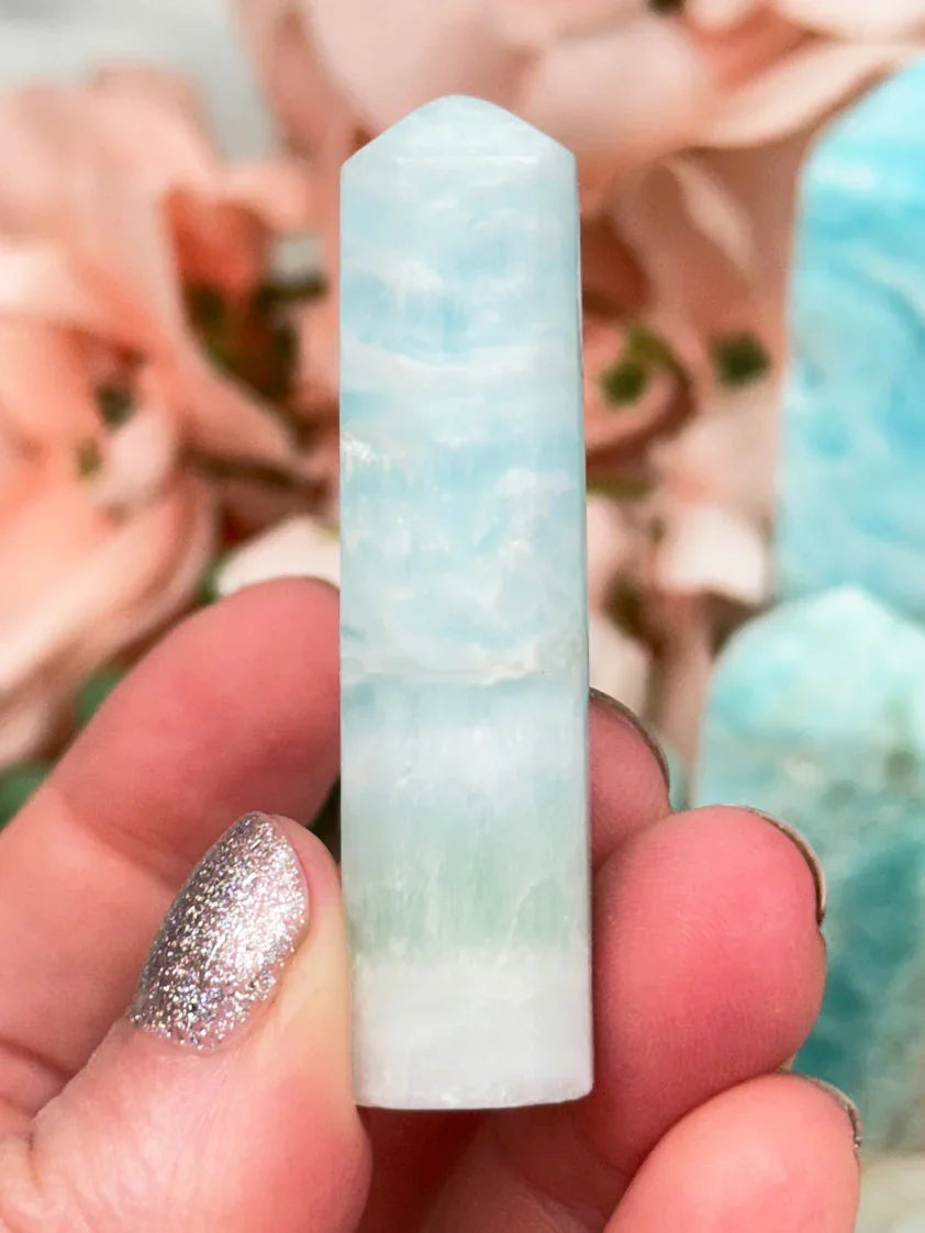 Blue Aragonite Points