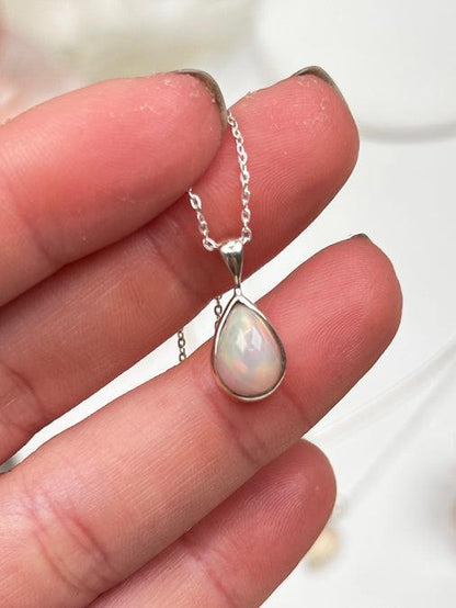 Sterling Silver Opal Necklaces