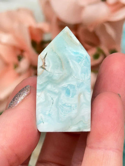 Blue Aragonite Points