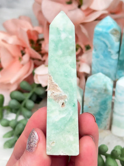 Blue Aragonite Points