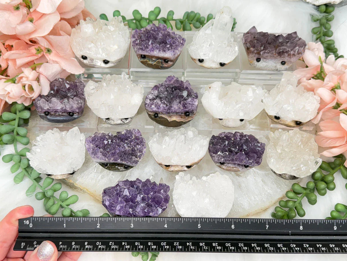 Quartz & Amethyst Hedgehogs