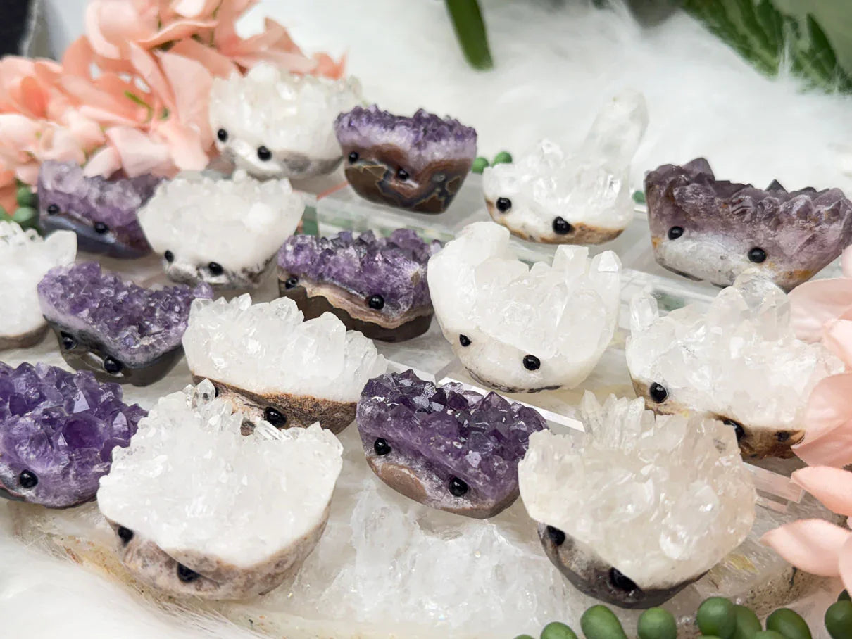 crystal-cluster-hedgehog-carvings