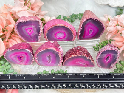 Small Dyed Pink Geodes