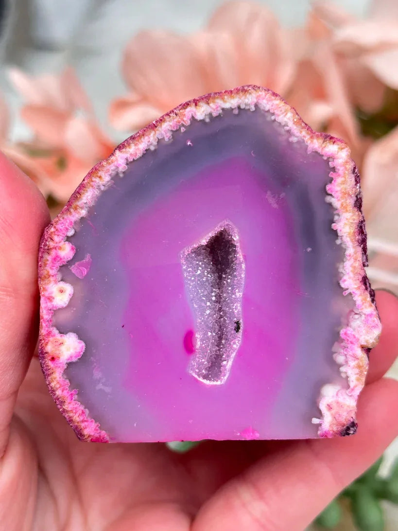 Small Dyed Pink Geodes