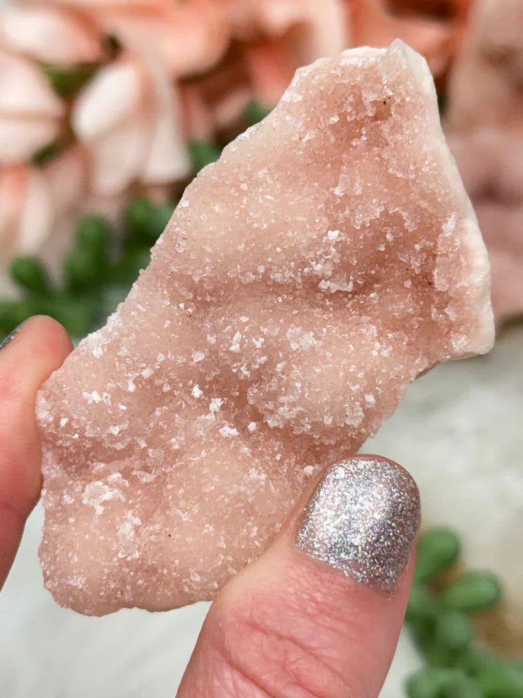 Indian Pink Druzy Quartz