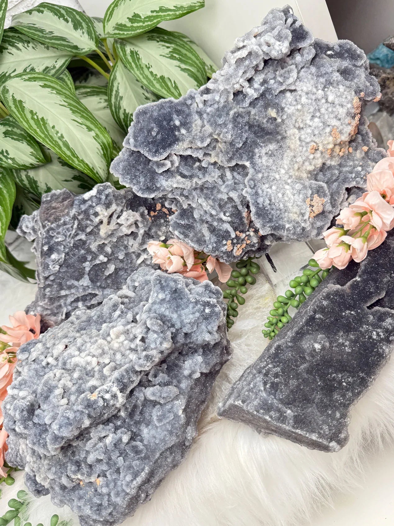 Large Gray Druzy Chalcedony