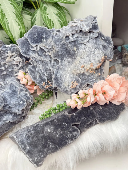 Large Gray Druzy Chalcedony