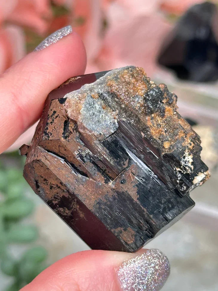 Namibia Black Tourmaline Points