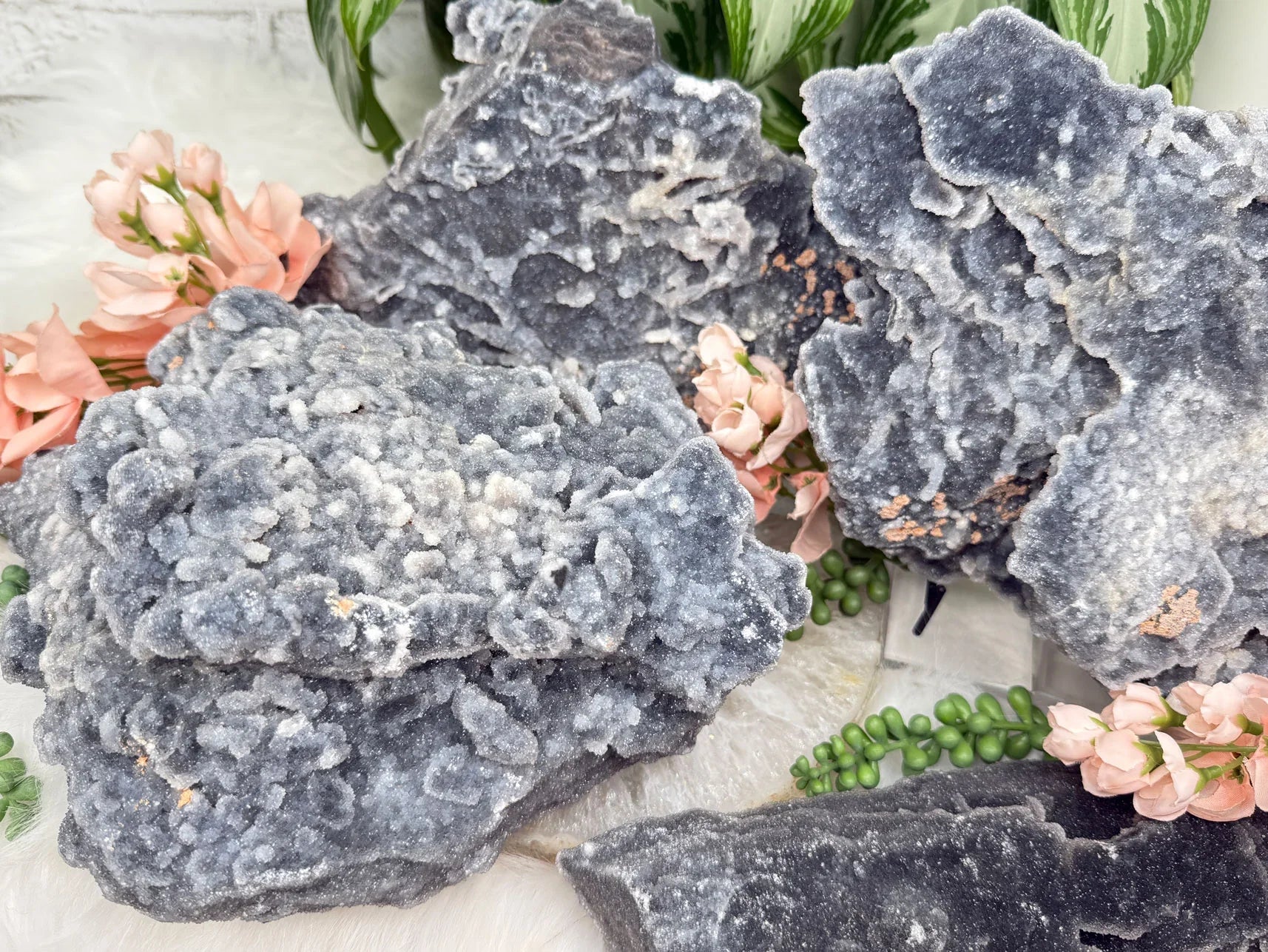 large-gray-druzy-chalcedony-clusters-from-brazil