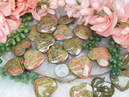 Unakite Jasper Heart