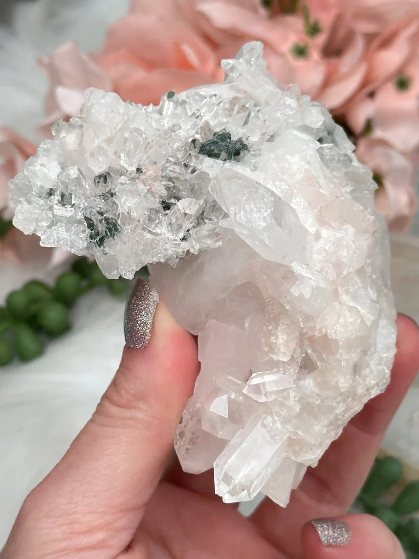 Colombian Pink Quartz Clusters