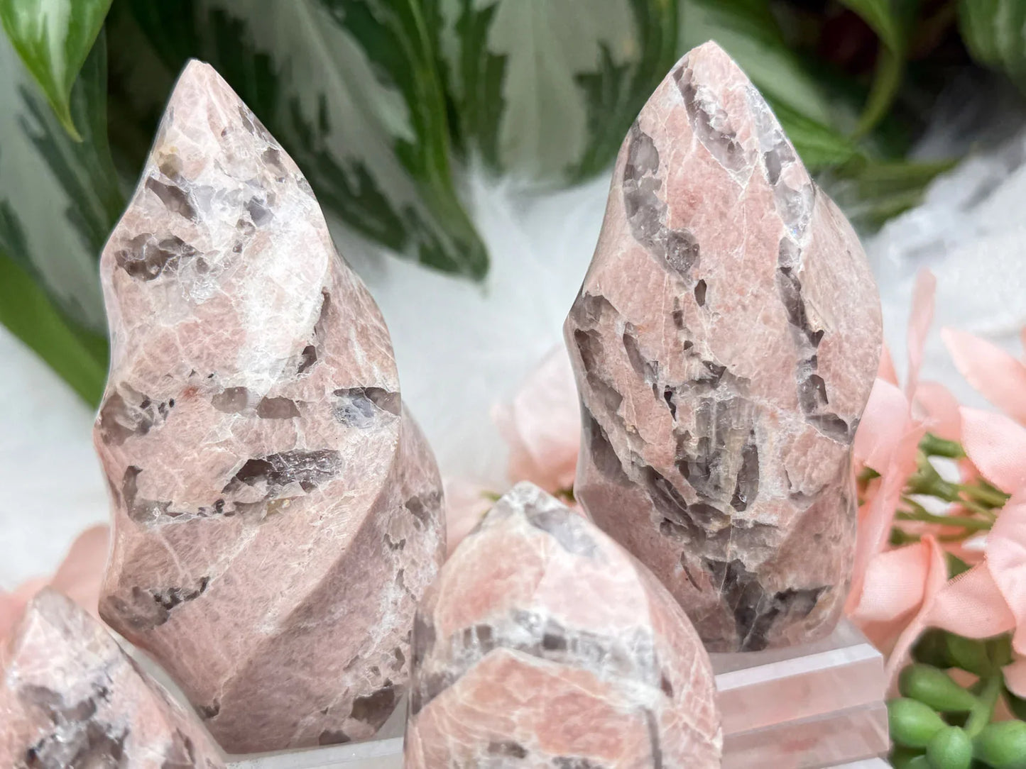 Peach Moonstone Flames