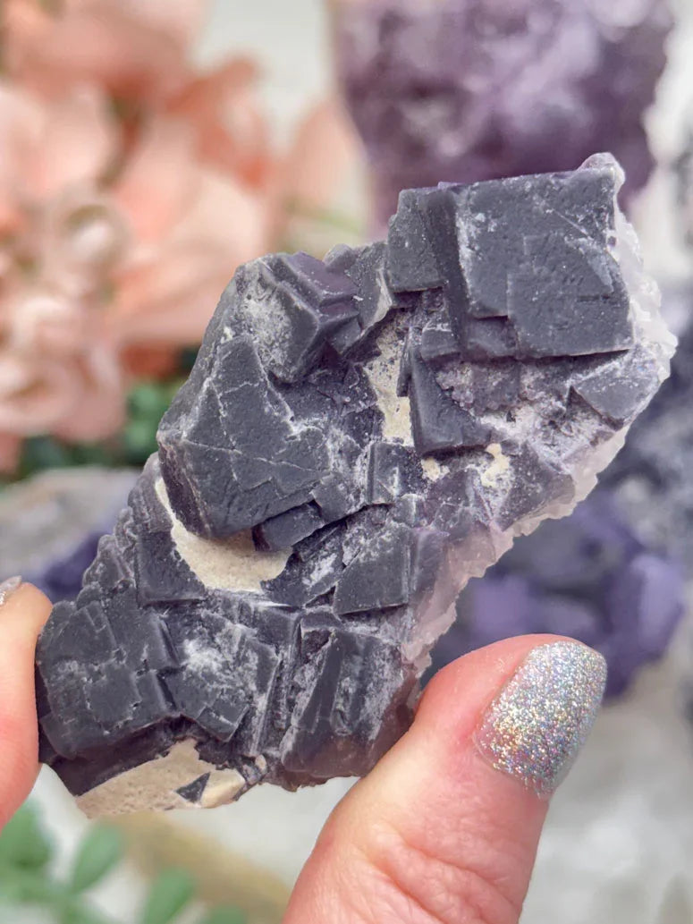 Chinese Purple Fluorite Clusters