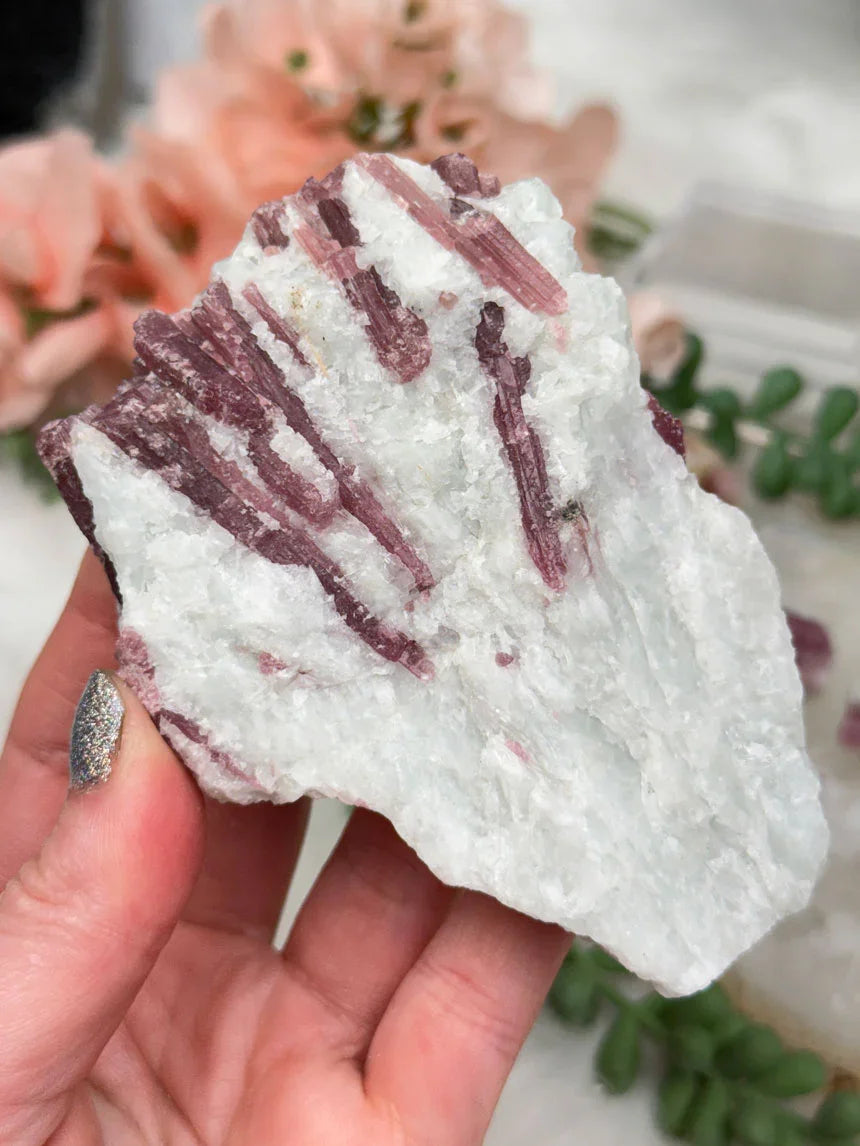 pink-tourmaline-in-albite-crystals