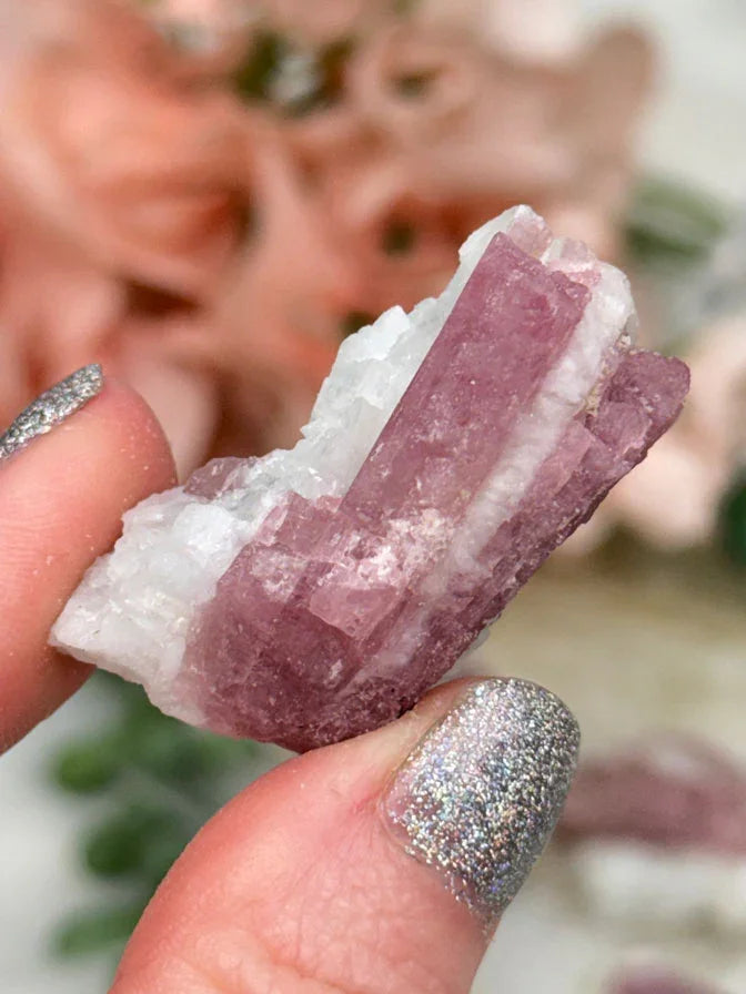 pink-tourmaline-in-albite-crystals
