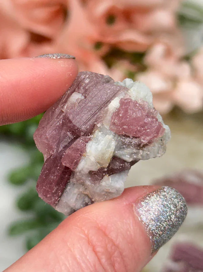 Pink Tourmaline Crystals