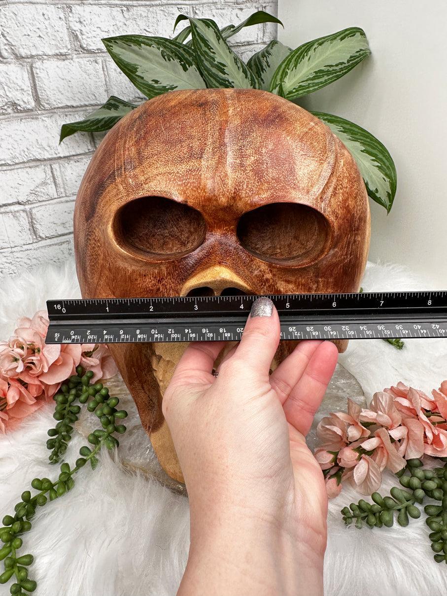 Indonesian Wood Skulls