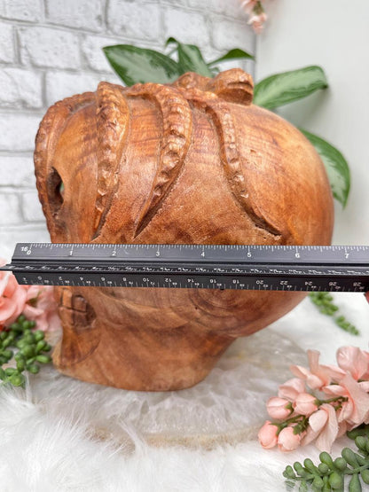 Indonesian Wood Skulls