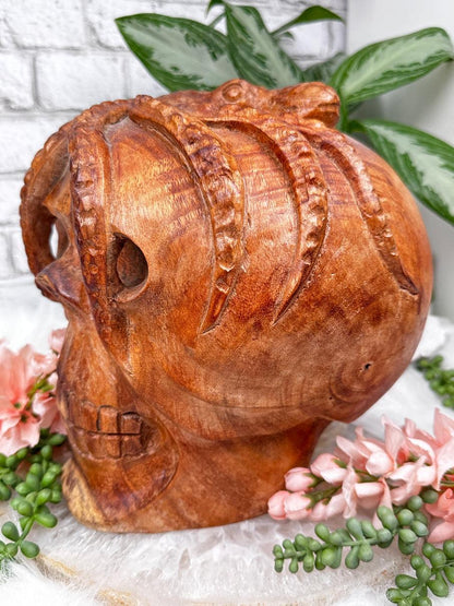 Indonesian Wood Skulls