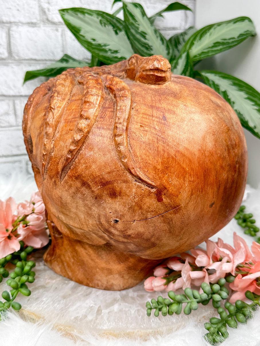 Indonesian Wood Skulls