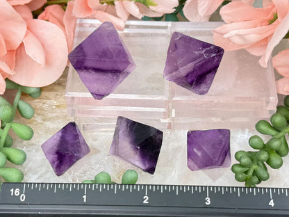Purple Fluorite Octahedrons
