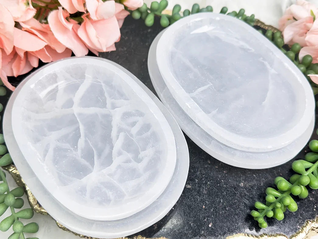Oval Selenite Plate