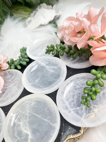 Round Selenite Ring Dish