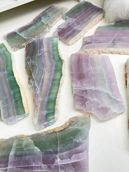 Purple Green Fluorite Slabs