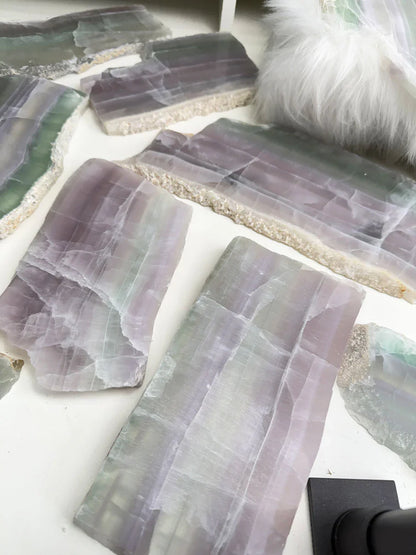 Purple Green Fluorite Slabs