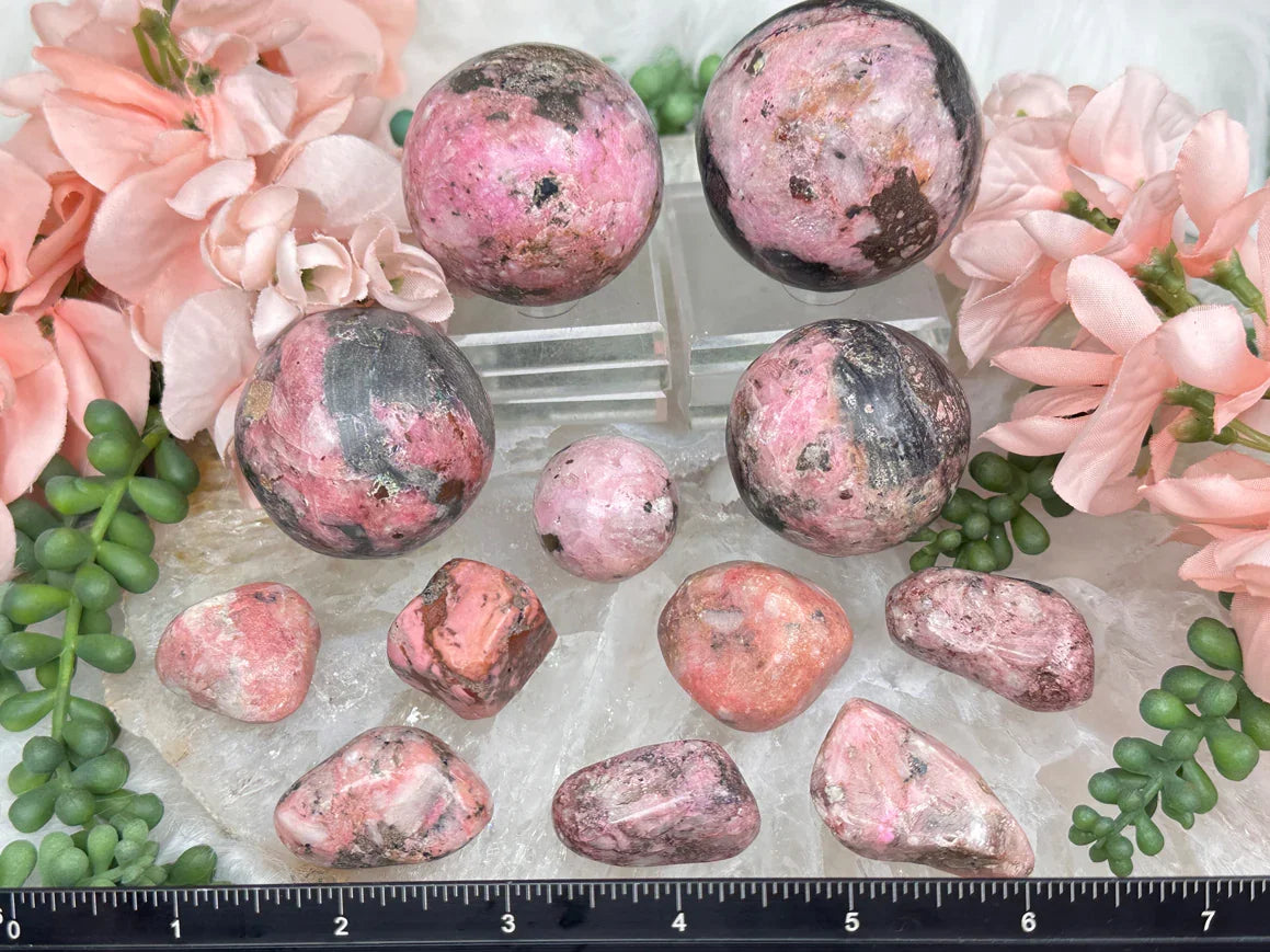 Cobalto Calcite Spheres & Tumbles