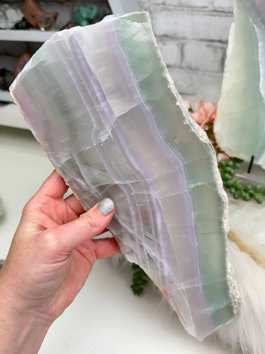 Purple Green Fluorite Slabs