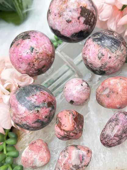 Cobalto Calcite Spheres & Tumbles