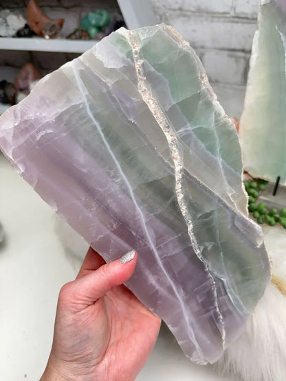 Purple Green Fluorite Slabs
