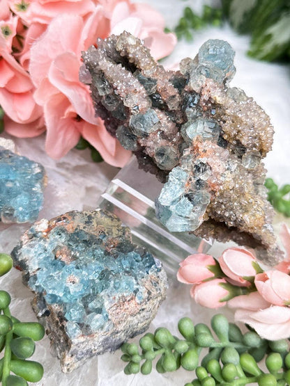Teal Fluorite Clusters