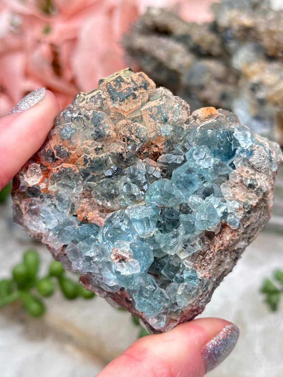 Teal Fluorite Clusters
