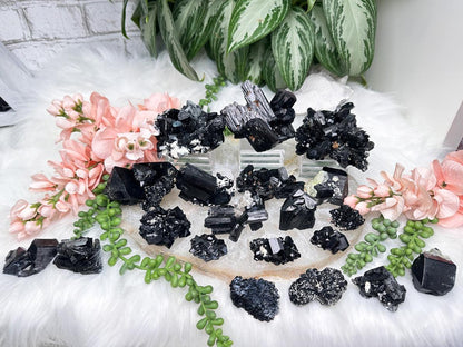 Black Schorl Tourmaline Clusters