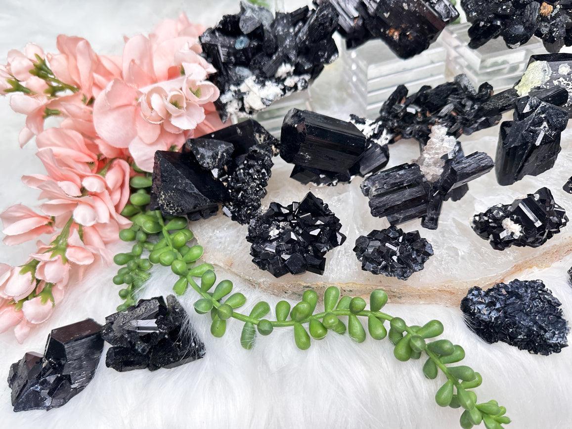 Black Schorl Tourmaline Clusters