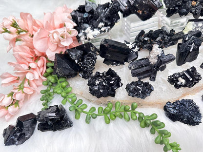 Black Schorl Tourmaline Clusters