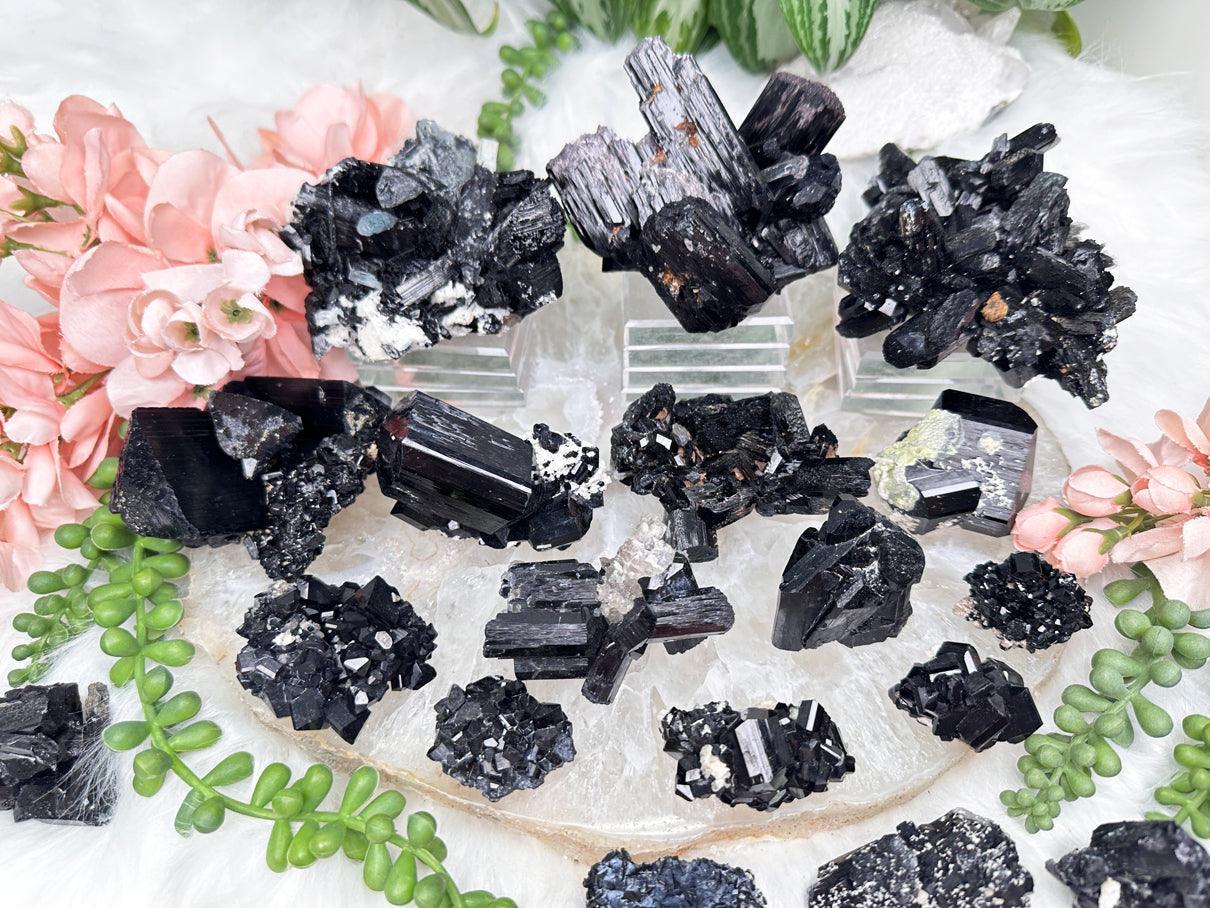 Black Schorl Tourmaline Clusters