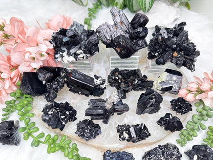 Black Schorl Tourmaline Clusters