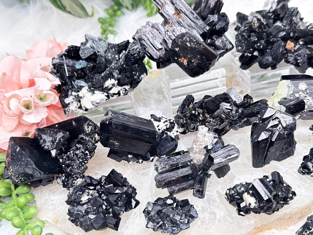 Black Schorl Tourmaline Clusters