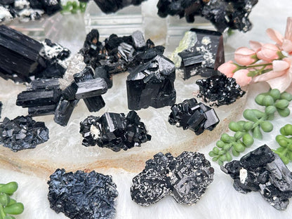 Black Schorl Tourmaline Clusters